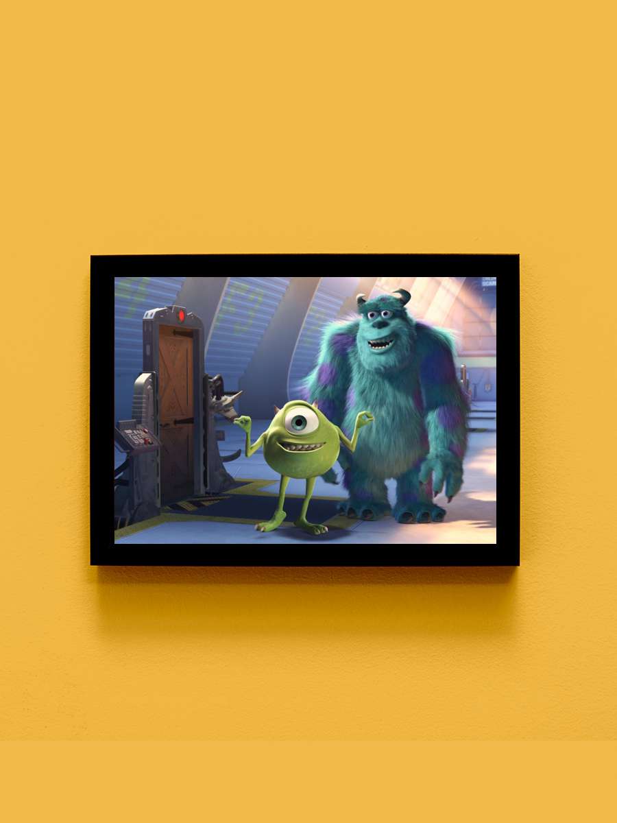 Sevimli Canavarlar - Monsters, Inc. Film Tablo Siyah Çerçeveli Film Poster Afiş Tablo