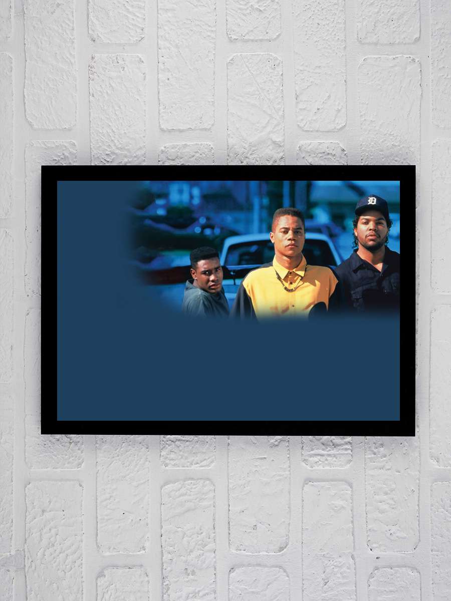 Artık Çocuk Değiller - Boyz n the Hood Film Tablo Siyah Çerçeveli Film Poster Afiş Tablo