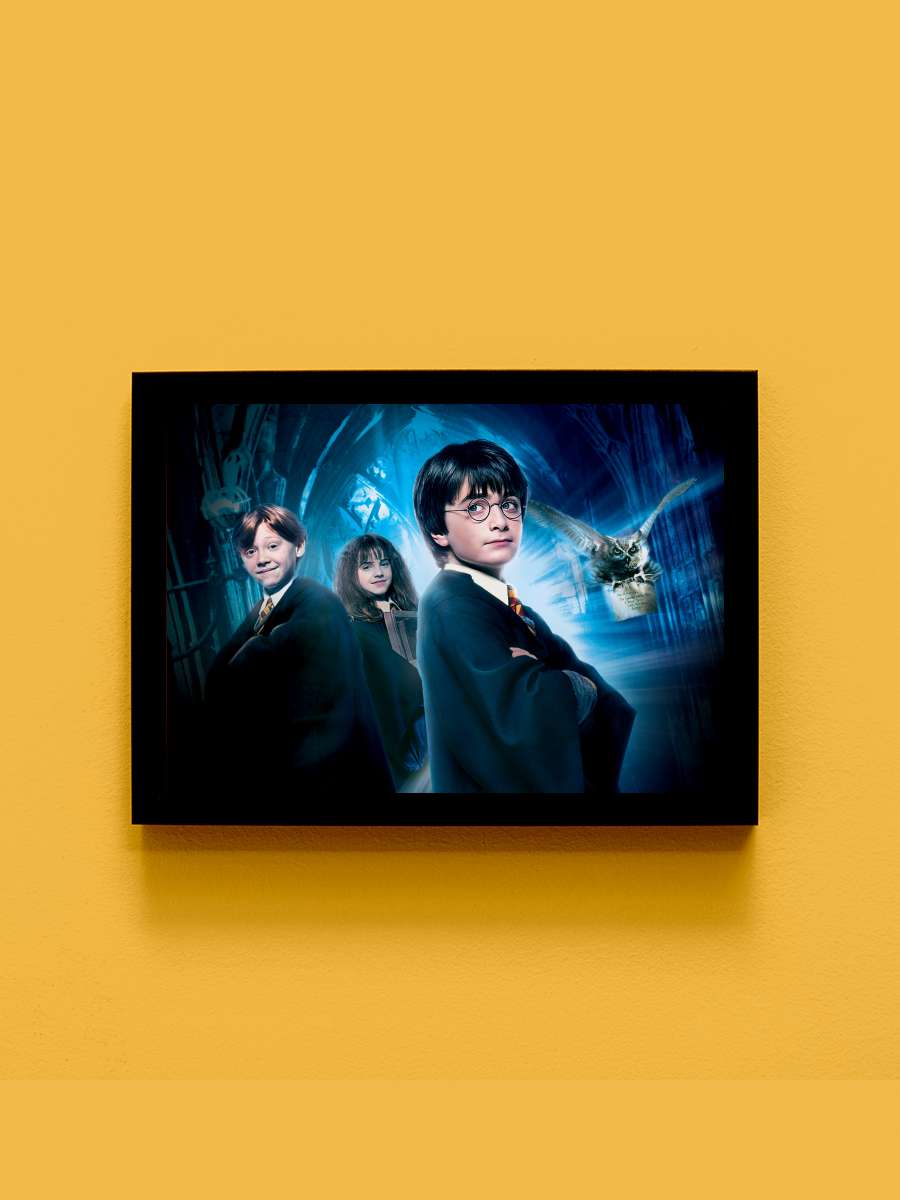 Harry Potter ve Felsefe Taşı - Harry Potter and the Philosopher's Stone Film Tablo Siyah Çerçeveli Film Poster Afiş Tablo