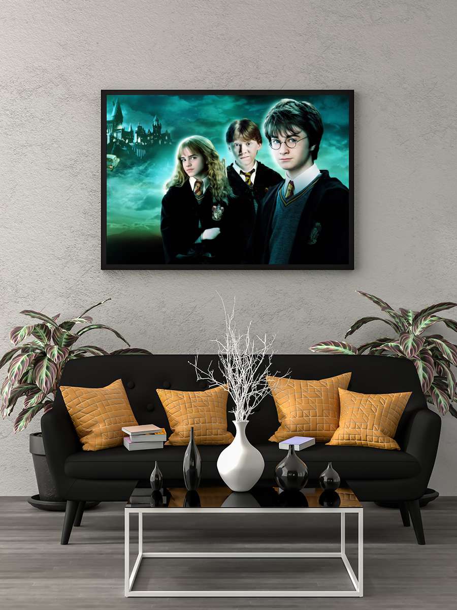 Harry Potter ve Sırlar Odası - Harry Potter and the Chamber of Secrets Film Tablo Siyah Çerçeveli Film Poster Afiş Tablo