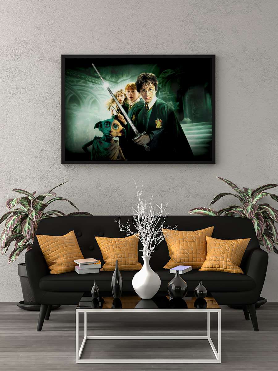 Harry Potter ve Sırlar Odası - Harry Potter and the Chamber of Secrets Film Tablo Siyah Çerçeveli Film Poster Afiş Tablo