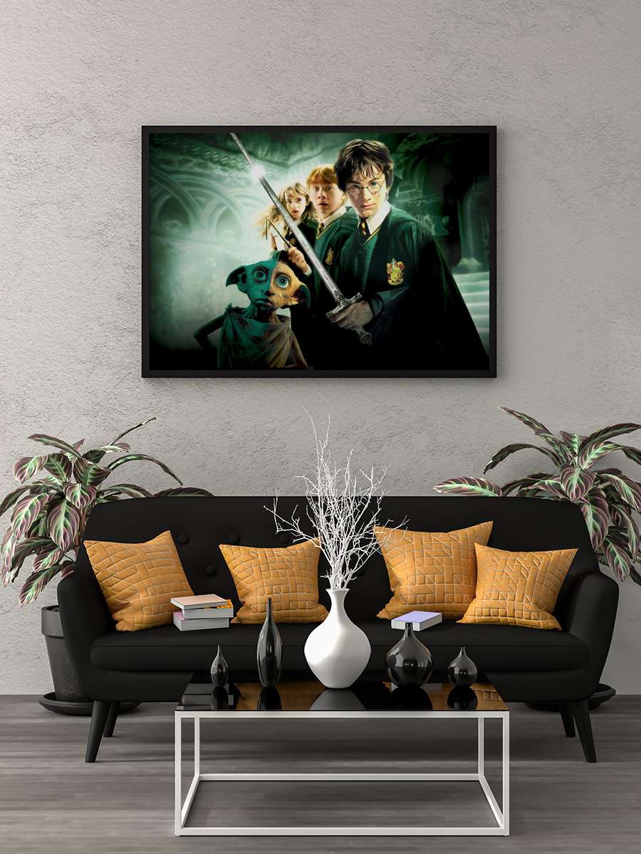 Harry Potter ve Sırlar Odası - Harry Potter and the Chamber of Secrets Film Tablo Siyah Çerçeveli Film Poster Afiş Tablo