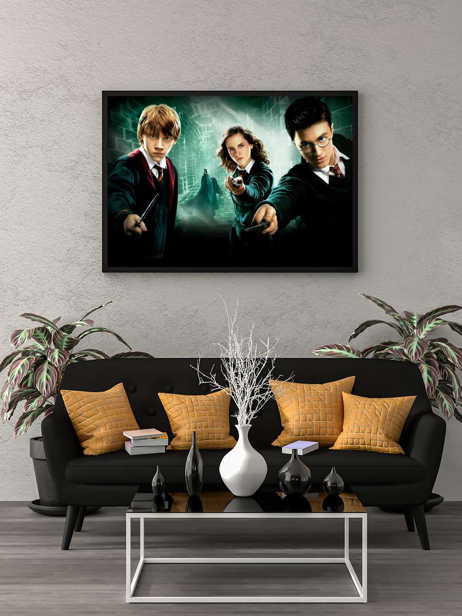 Harry Potter ve Zümrüdüanka Yoldaşlığı - Harry Potter and the Order of the Phoenix Film Tablo Siyah Çerçeveli Film Poster Afiş Tablo