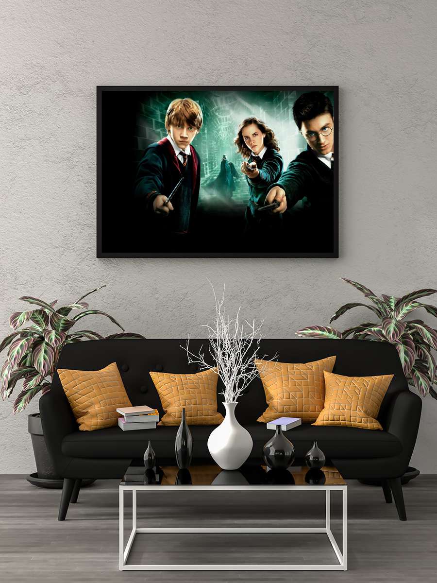 Harry Potter ve Zümrüdüanka Yoldaşlığı - Harry Potter and the Order of the Phoenix Film Tablo Siyah Çerçeveli Film Poster Afiş Tablo