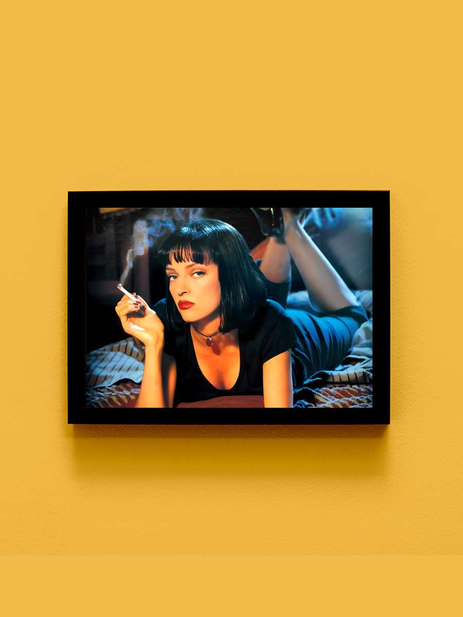 Ucuz Roman - Pulp Fiction Film Tablo Siyah Çerçeveli Film Poster Afiş Tablo