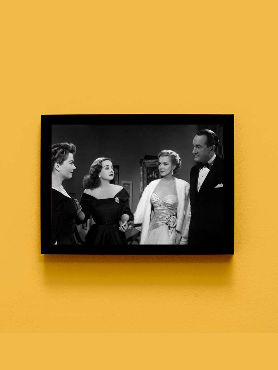 Perde Açılıyor - All About Eve Film Tablo Siyah Çerçeveli Film Poster Afiş Tablo