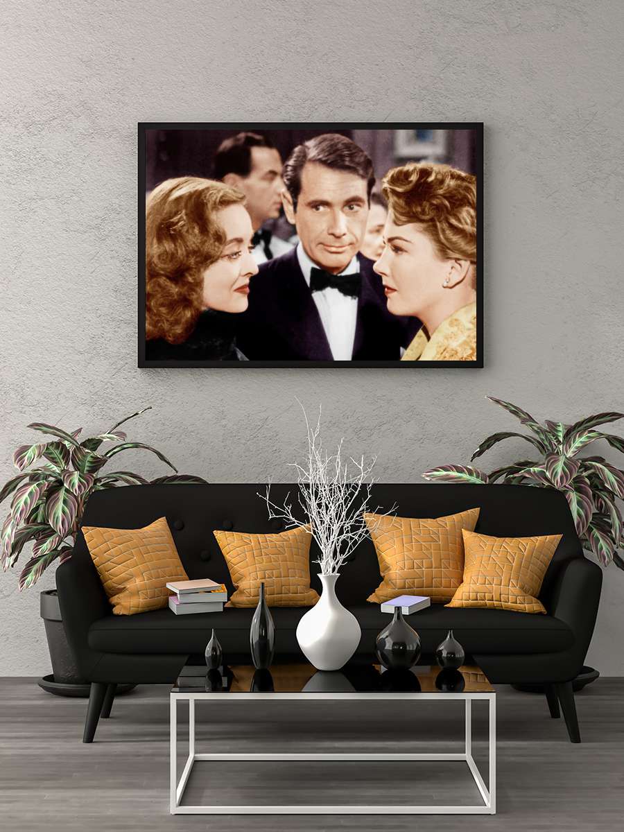 Perde Açılıyor - All About Eve Film Tablo Siyah Çerçeveli Film Poster Afiş Tablo