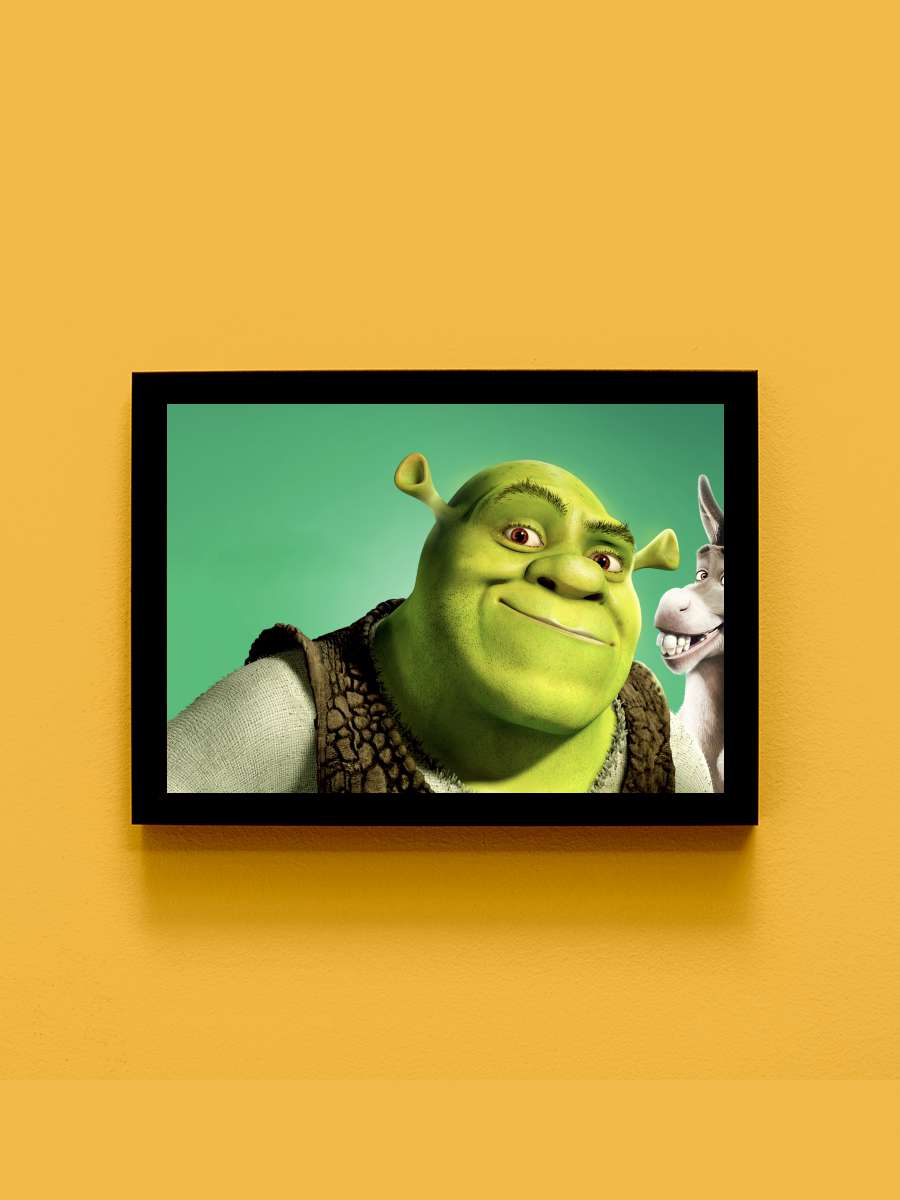 Şrek - Shrek Film Tablo Siyah Çerçeveli Film Poster Afiş Tablo