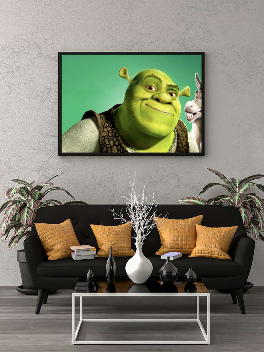 Şrek - Shrek Film Tablo Siyah Çerçeveli Film Poster Afiş Tablo