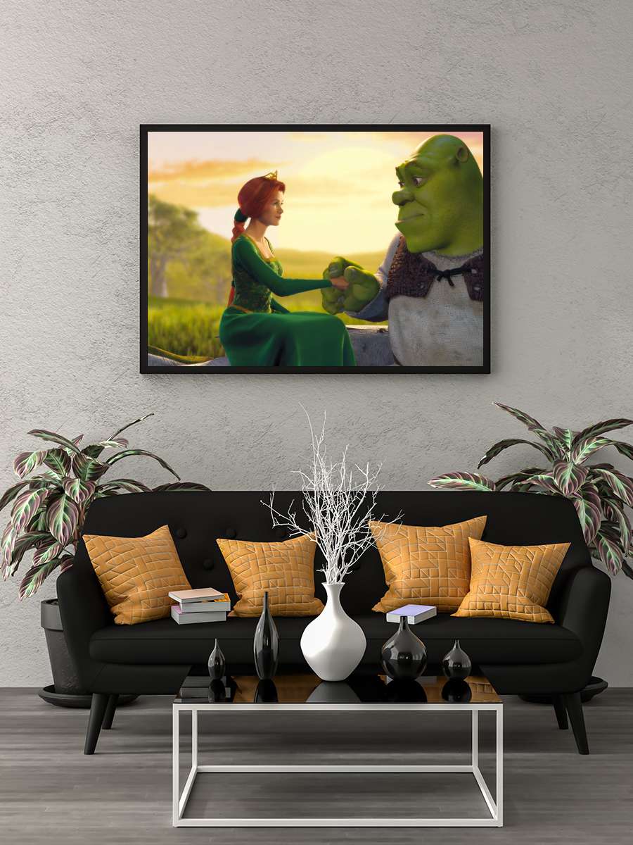 Şrek - Shrek Film Tablo Siyah Çerçeveli Film Poster Afiş Tablo