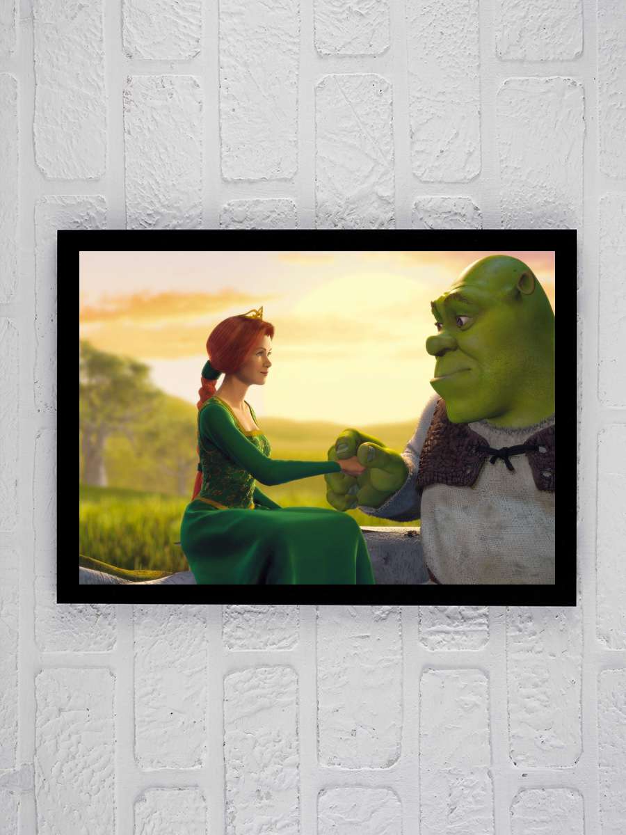 Şrek - Shrek Film Tablo Siyah Çerçeveli Film Poster Afiş Tablo