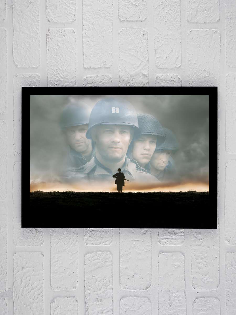 Er Ryan'ı Kurtarmak - Saving Private Ryan Film Tablo Siyah Çerçeveli Film Poster Afiş Tablo