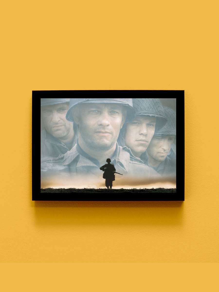 Er Ryan'ı Kurtarmak - Saving Private Ryan Film Tablo Siyah Çerçeveli Film Poster Afiş Tablo