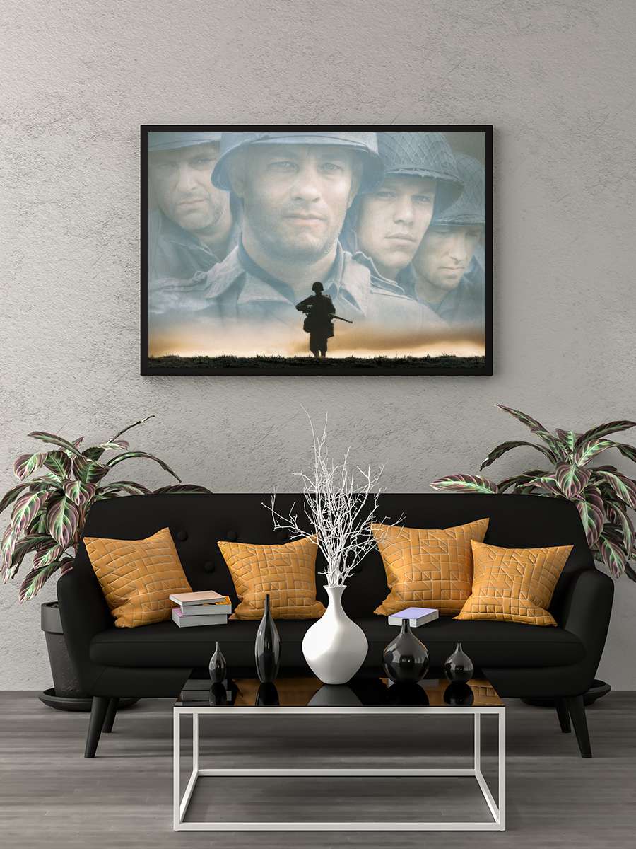 Er Ryan'ı Kurtarmak - Saving Private Ryan Film Tablo Siyah Çerçeveli Film Poster Afiş Tablo