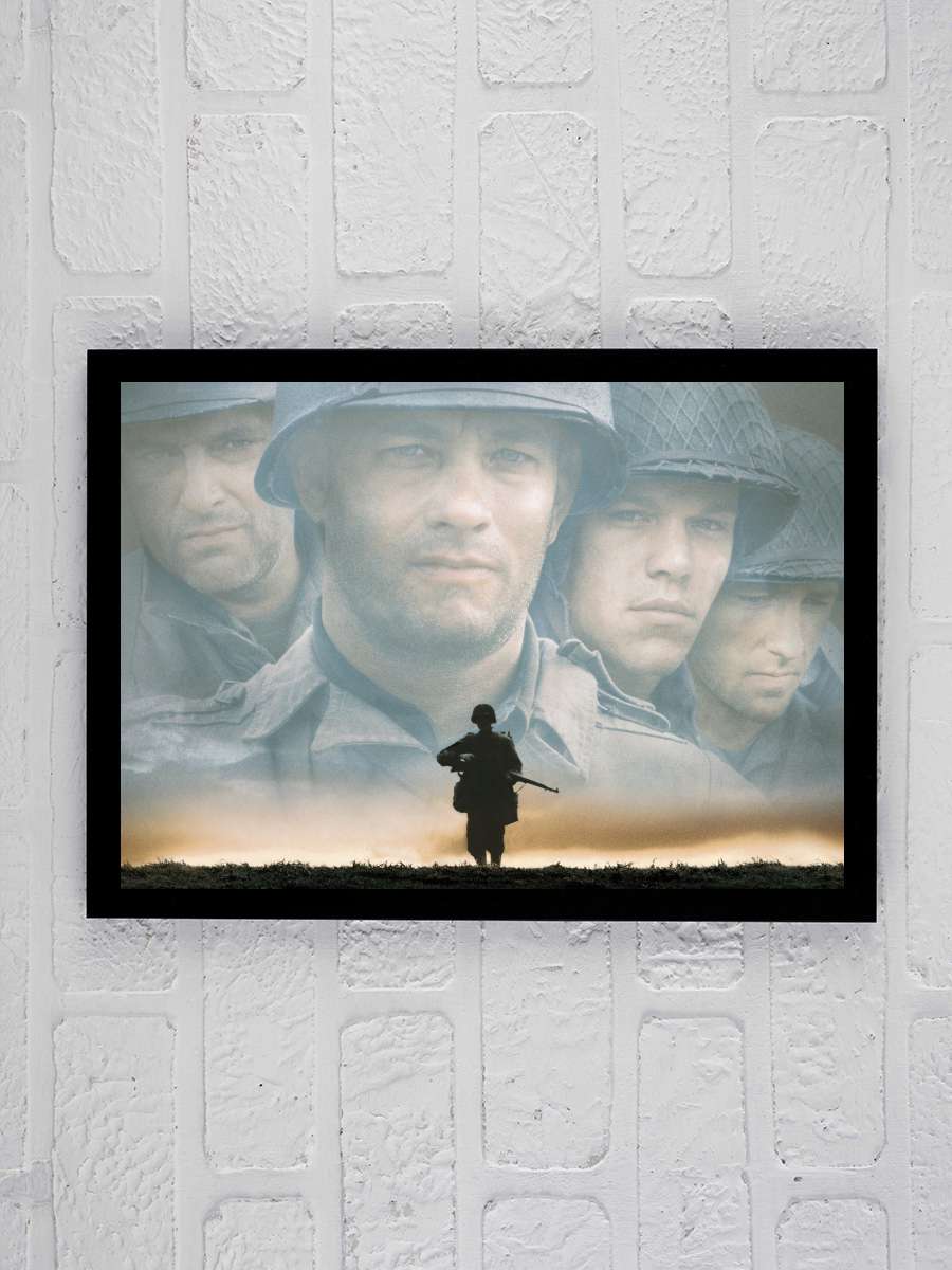 Er Ryan'ı Kurtarmak - Saving Private Ryan Film Tablo Siyah Çerçeveli Film Poster Afiş Tablo