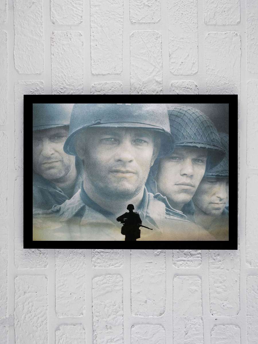 Er Ryan'ı Kurtarmak - Saving Private Ryan Film Tablo Siyah Çerçeveli Film Poster Afiş Tablo