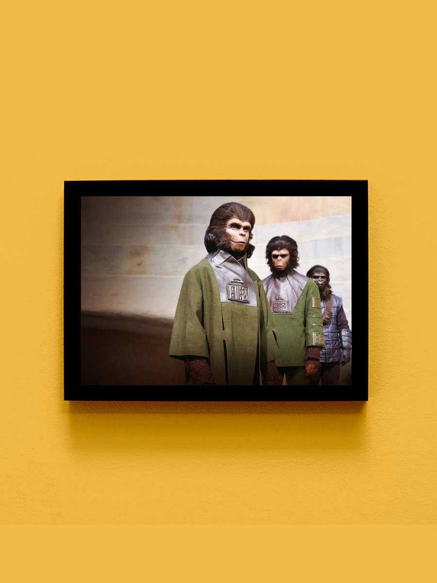 Maymunlar Cehennemi - Planet of the Apes Film Tablo Siyah Çerçeveli Film Poster Afiş Tablo