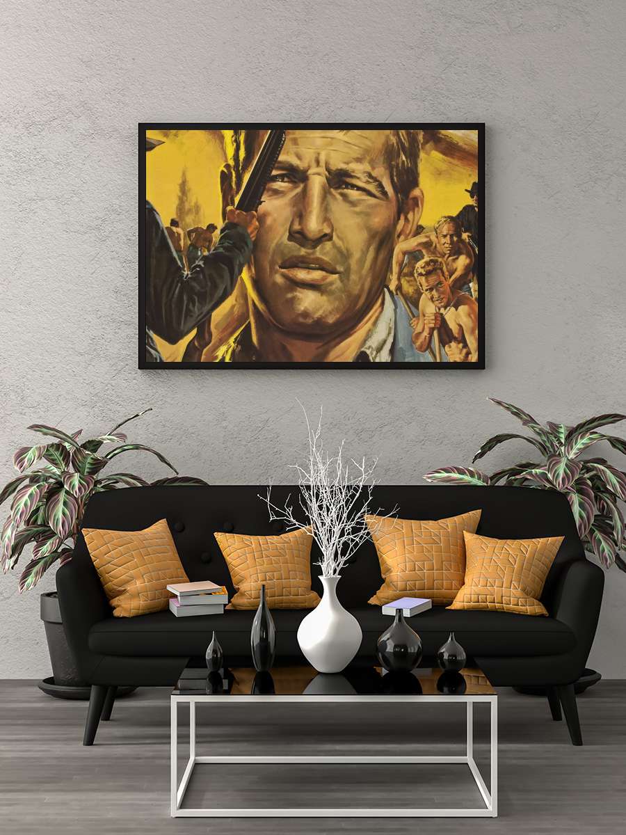 Parmaklıklar Arasında - Cool Hand Luke Film Tablo Siyah Çerçeveli Film Poster Afiş Tablo