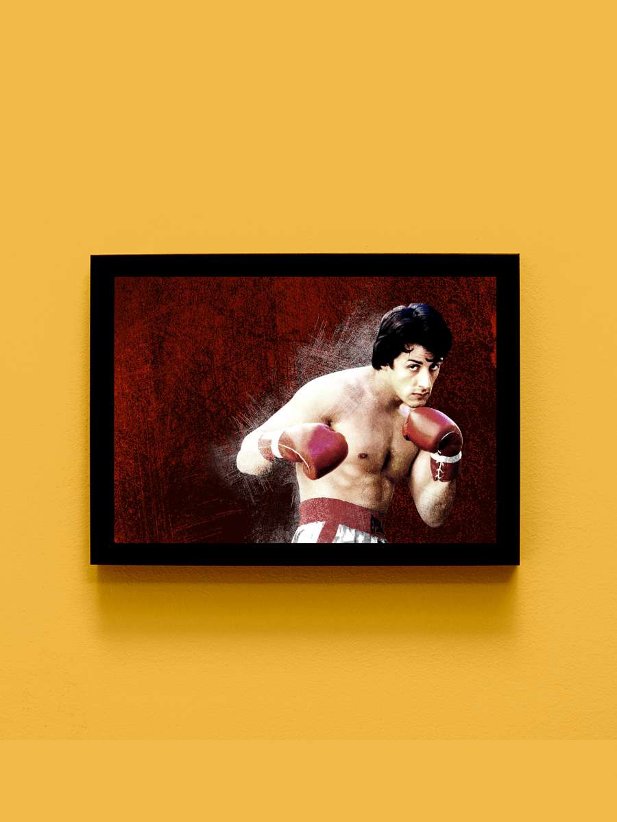 Rocky Film Tablo Siyah Çerçeveli Film Poster Afiş Tablo