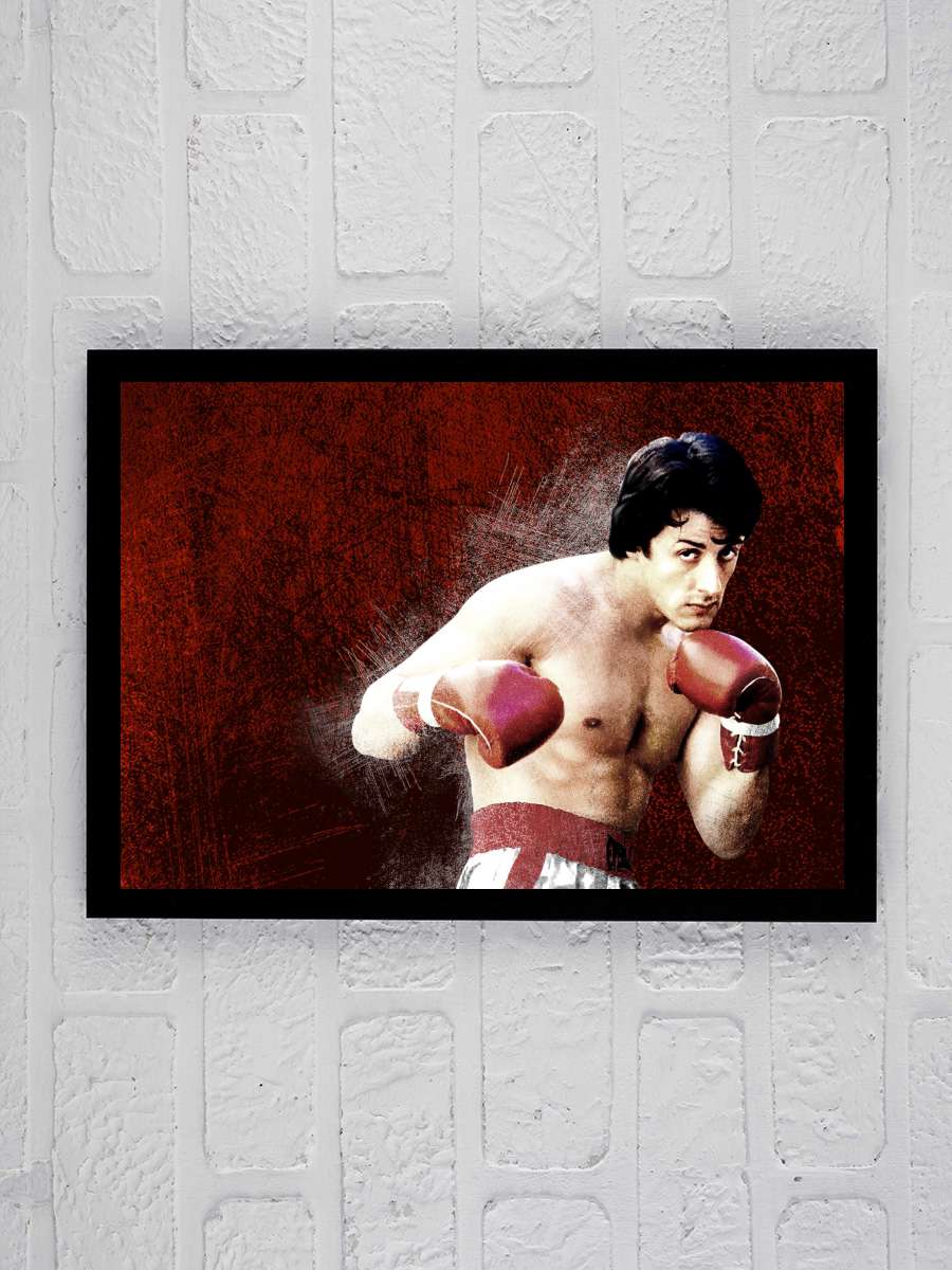 Rocky Film Tablo Siyah Çerçeveli Film Poster Afiş Tablo