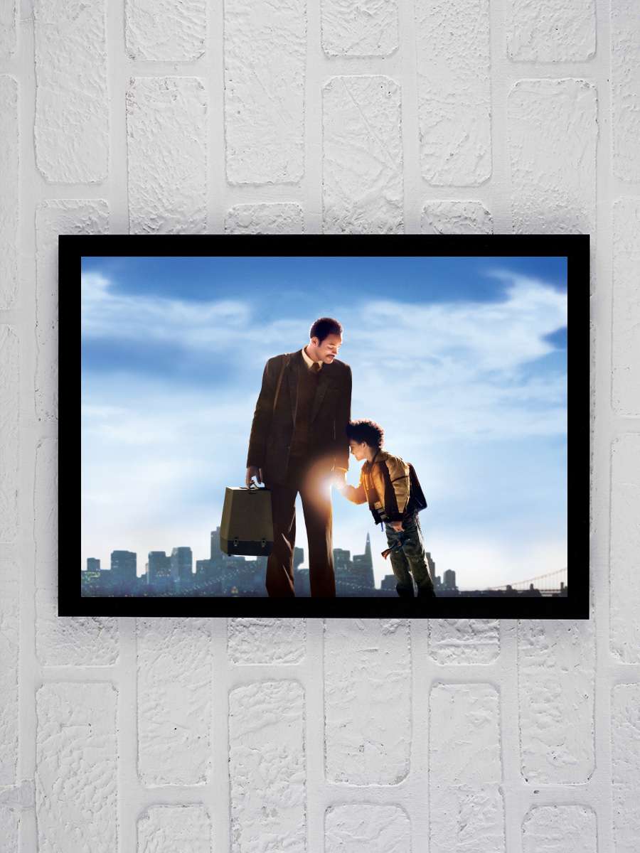 Umudunu Kaybetme - The Pursuit of Happyness Film Tablo Siyah Çerçeveli Film Poster Afiş Tablo