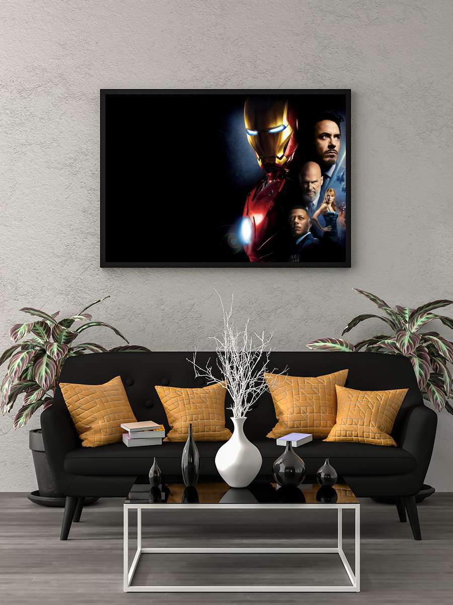 Iron Man Film Tablo Siyah Çerçeveli Film Poster Afiş Tablo