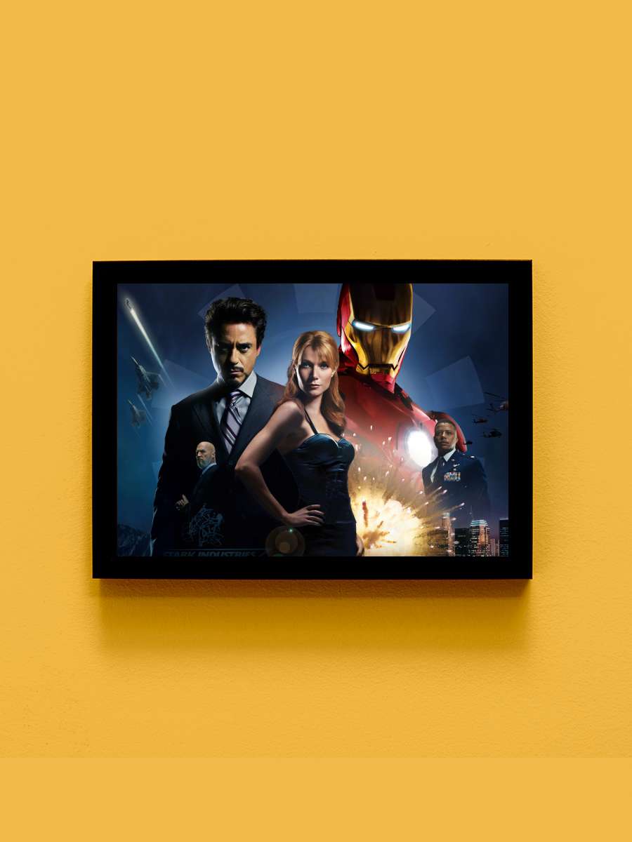 Iron Man Film Tablo Siyah Çerçeveli Film Poster Afiş Tablo