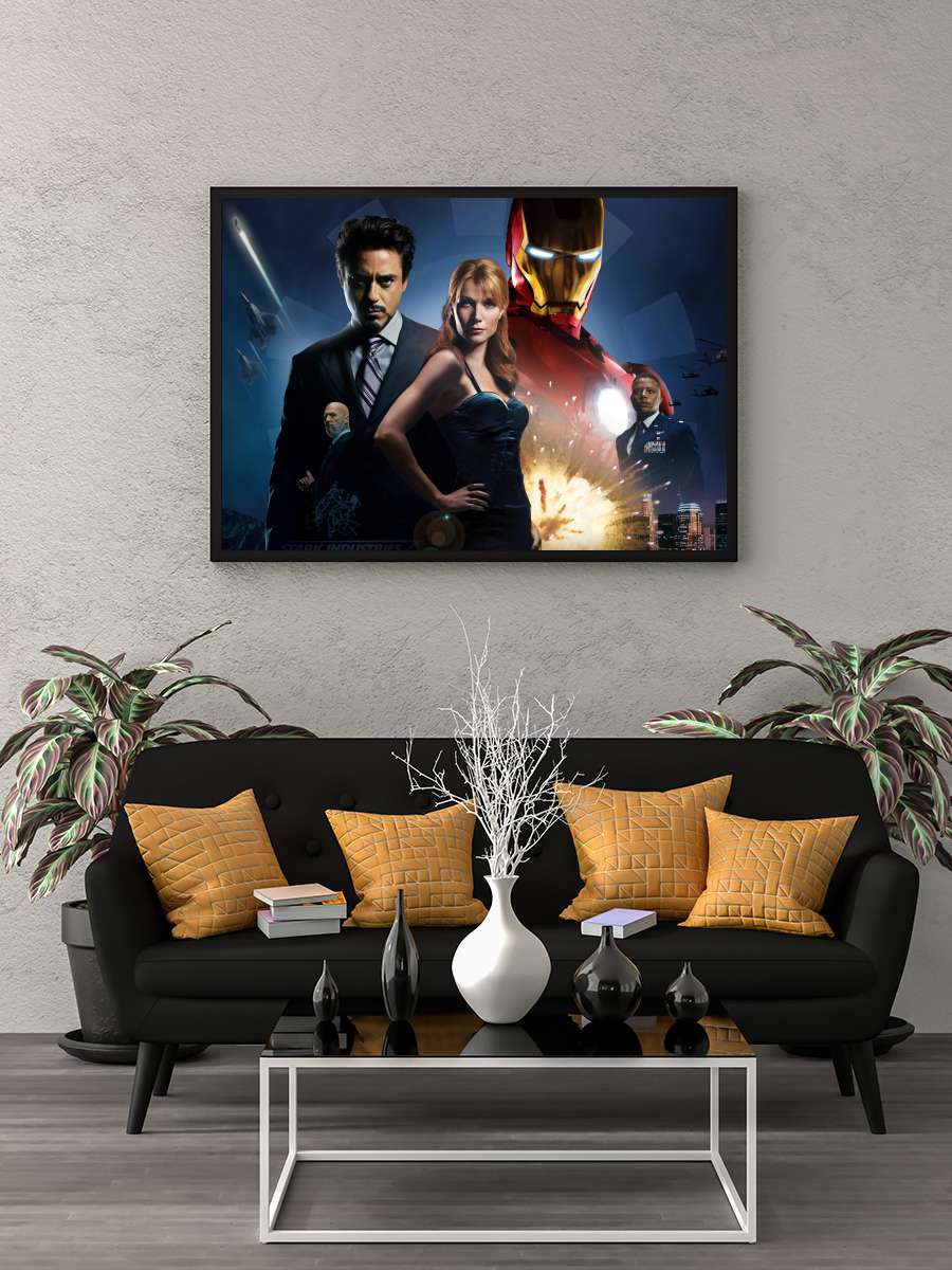 Iron Man Film Tablo Siyah Çerçeveli Film Poster Afiş Tablo