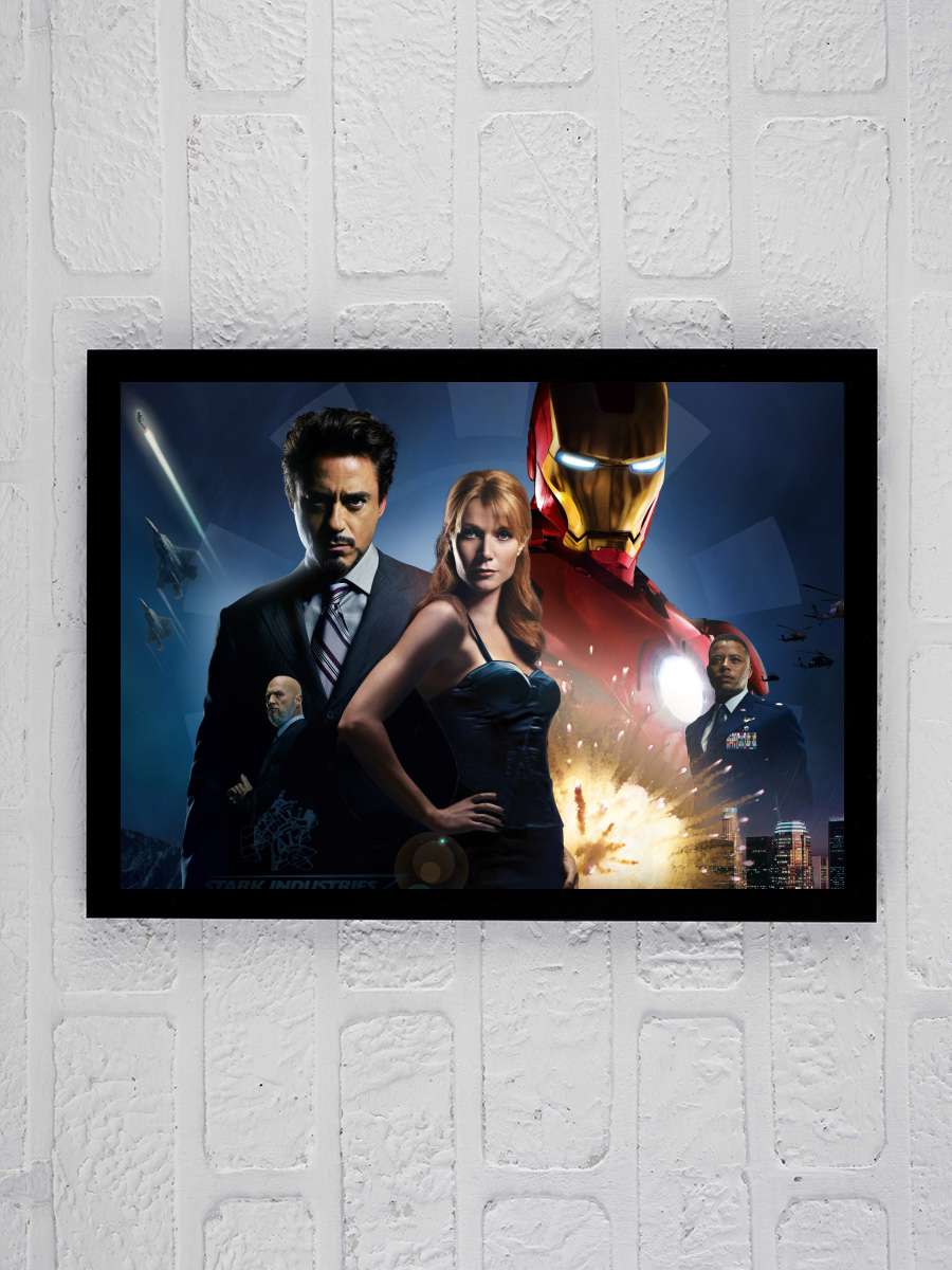 Iron Man Film Tablo Siyah Çerçeveli Film Poster Afiş Tablo