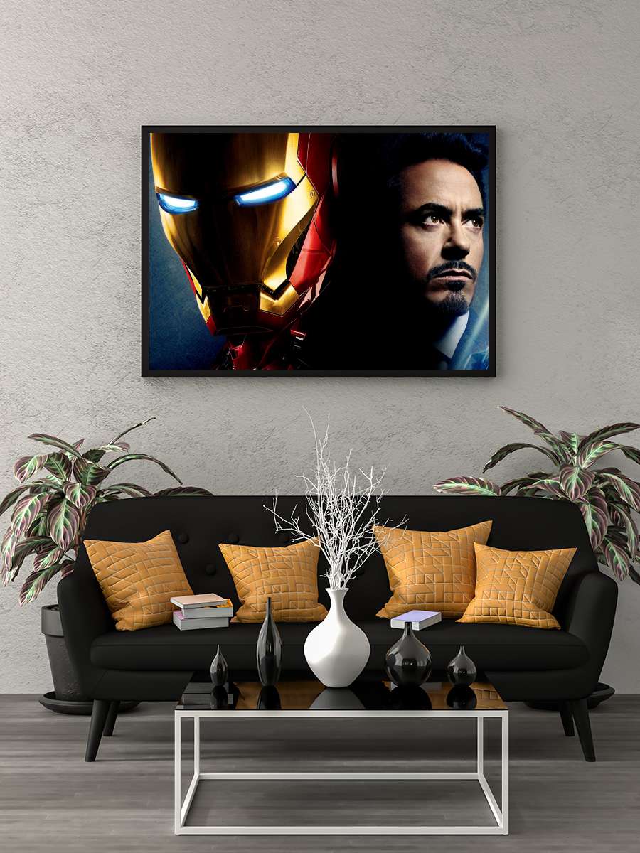 Iron Man Film Tablo Siyah Çerçeveli Film Poster Afiş Tablo