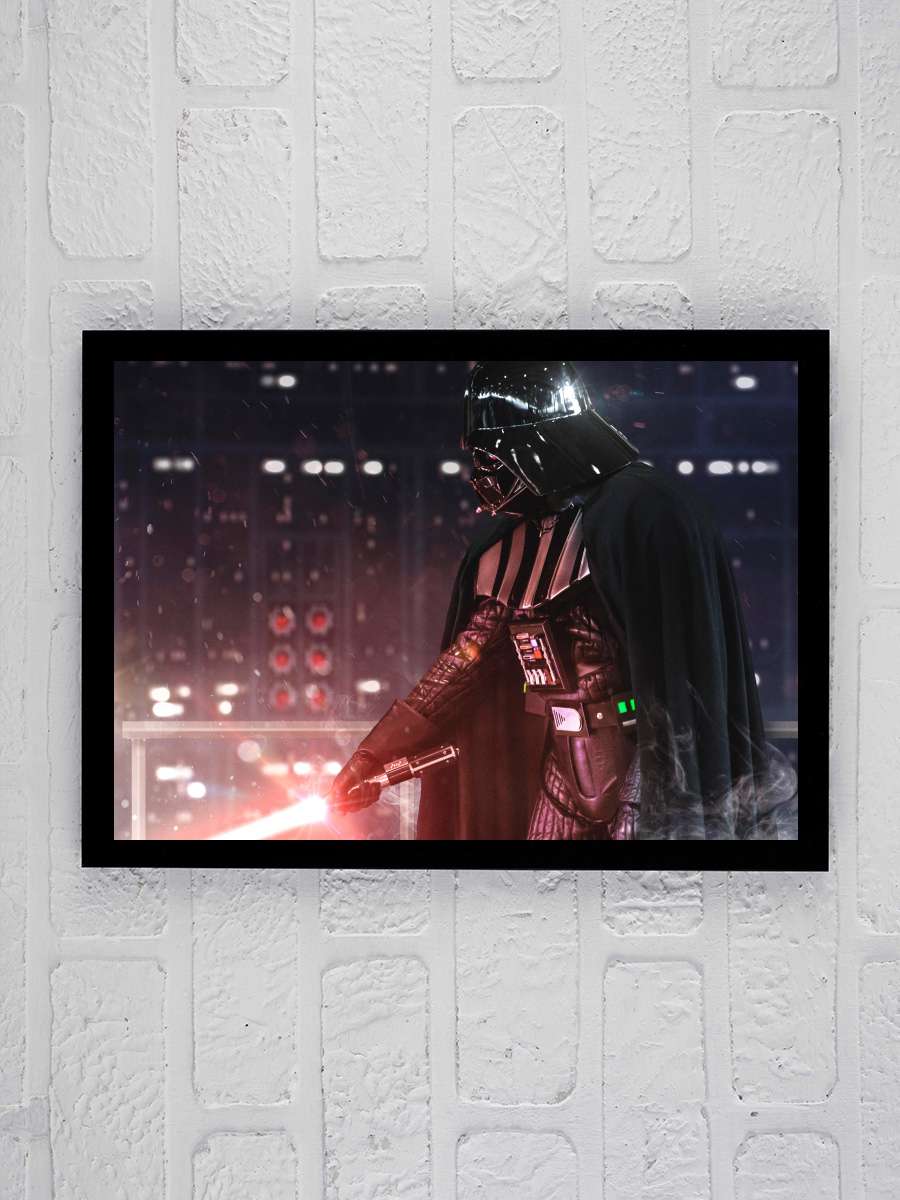 Yıldız Savaşları: İmparator'un Dönüşü - The Empire Strikes Back Film Tablo Siyah Çerçeveli Film Poster Afiş Tablo