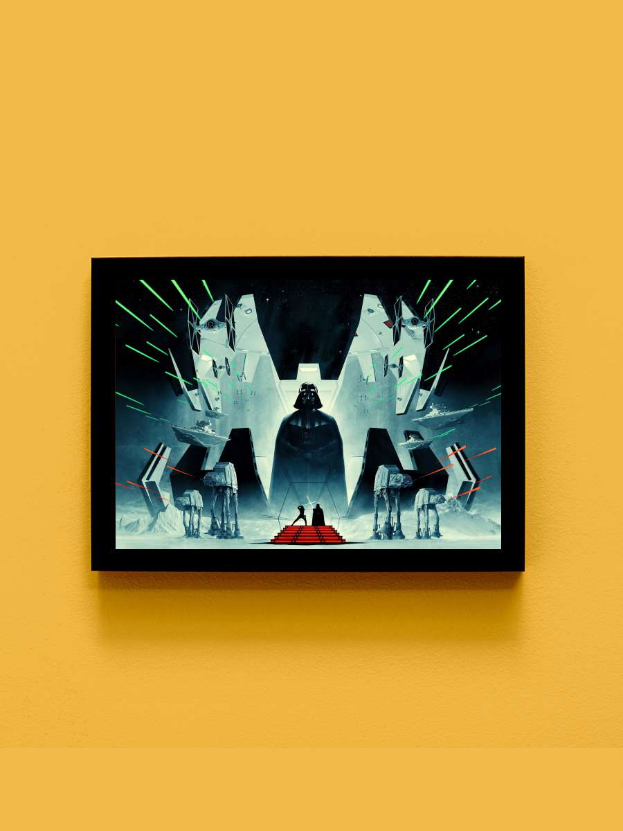 Yıldız Savaşları: İmparator'un Dönüşü - The Empire Strikes Back Film Tablo Siyah Çerçeveli Film Poster Afiş Tablo