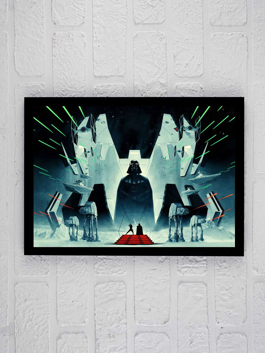 Yıldız Savaşları: İmparator'un Dönüşü - The Empire Strikes Back Film Tablo Siyah Çerçeveli Film Poster Afiş Tablo