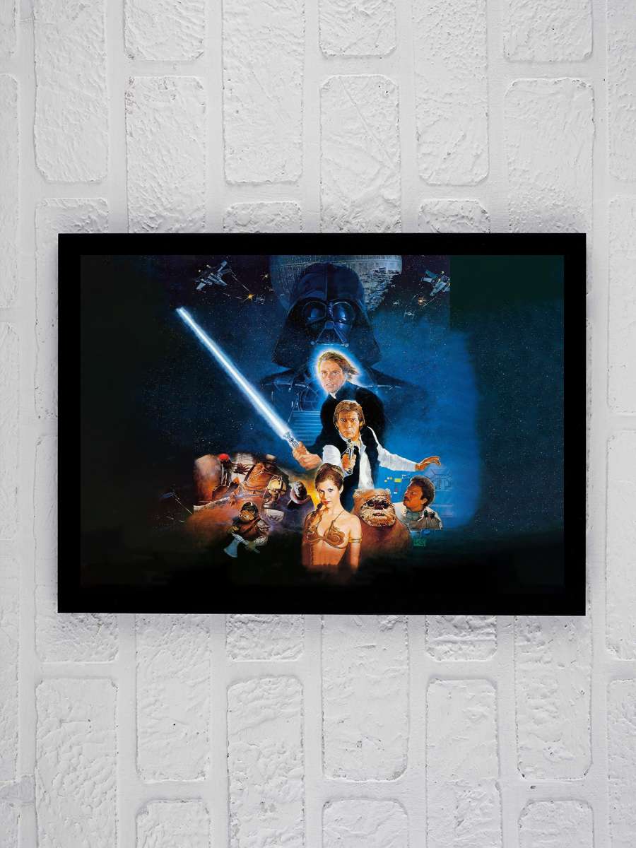 Yıldız Savaşları: Jedi'nin Dönüşü - Return of the Jedi Film Tablo Siyah Çerçeveli Film Poster Afiş Tablo