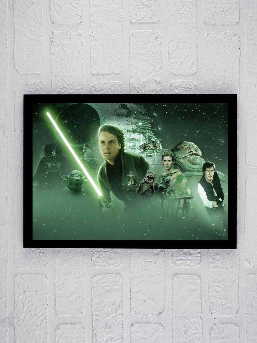 Yıldız Savaşları: Jedi'nin Dönüşü - Return of the Jedi Film Tablo Siyah Çerçeveli Film Poster Afiş Tablo