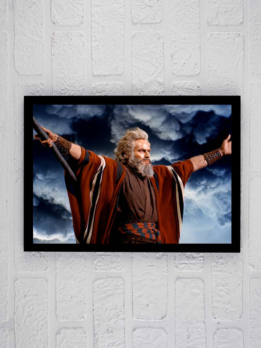 On Emir - The Ten Commandments Film Tablo Siyah Çerçeveli Film Poster Afiş Tablo