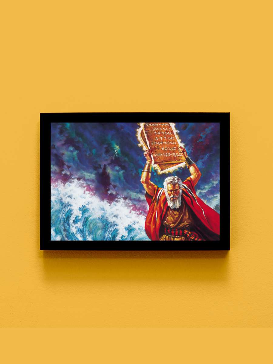 On Emir - The Ten Commandments Film Tablo Siyah Çerçeveli Film Poster Afiş Tablo