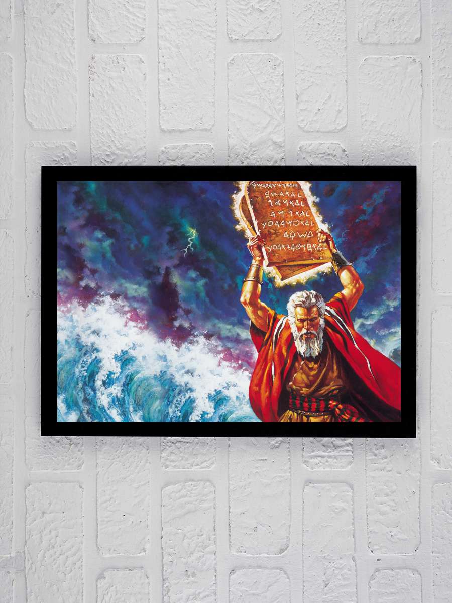 On Emir - The Ten Commandments Film Tablo Siyah Çerçeveli Film Poster Afiş Tablo