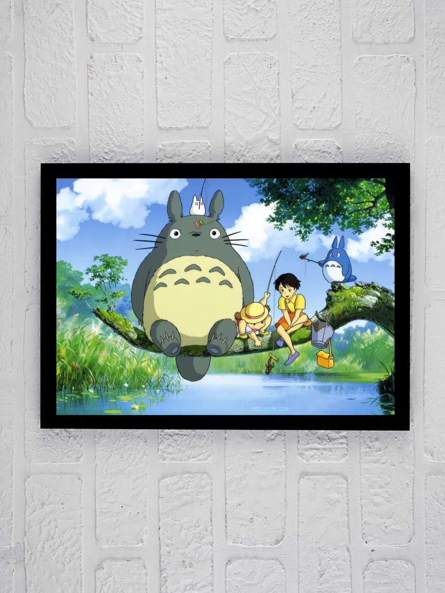 Komşum Totoro - となりのトトロ Film Tablo Siyah Çerçeveli Film Poster Afiş Tablo