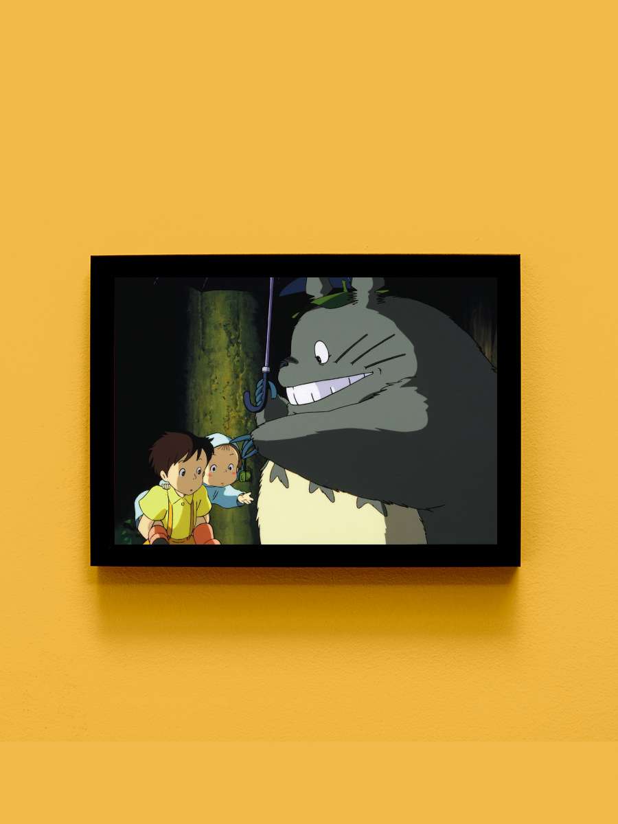 Komşum Totoro - となりのトトロ Film Tablo Siyah Çerçeveli Film Poster Afiş Tablo