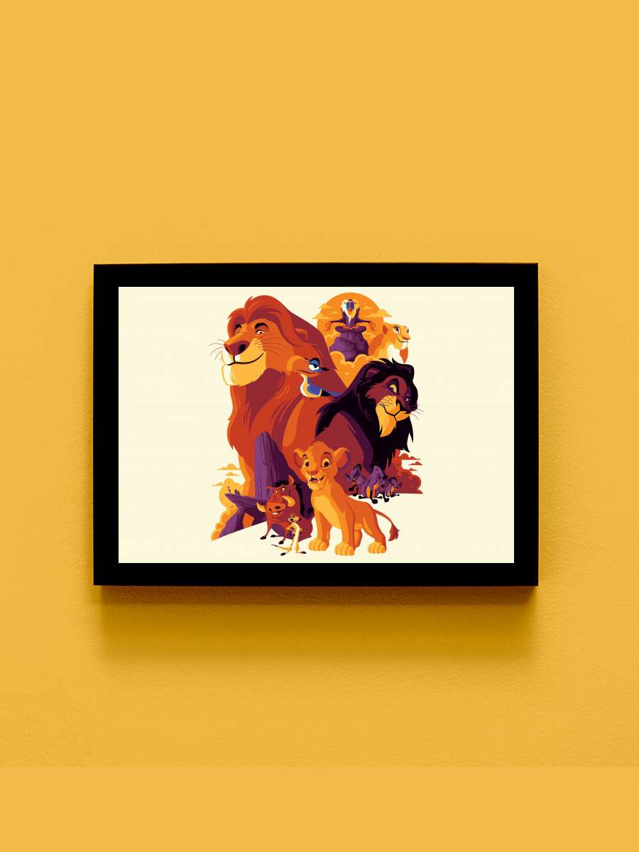 Aslan Kral - The Lion King Film Tablo Siyah Çerçeveli Film Poster Afiş Tablo