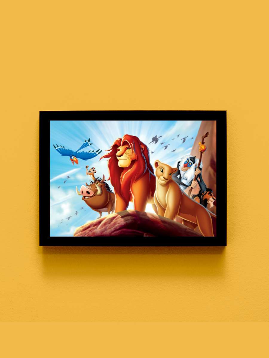 Aslan Kral - The Lion King Film Tablo Siyah Çerçeveli Film Poster Afiş Tablo