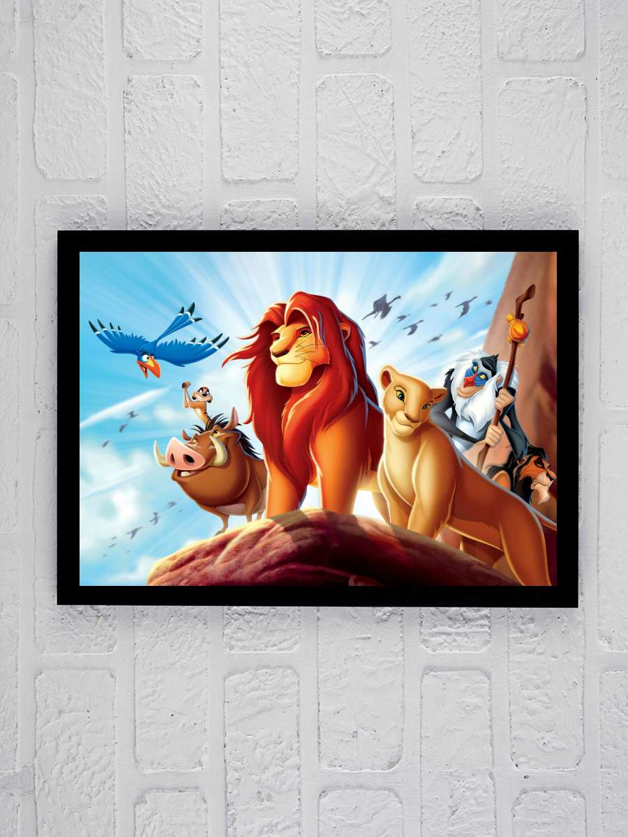 Aslan Kral - The Lion King Film Tablo Siyah Çerçeveli Film Poster Afiş Tablo