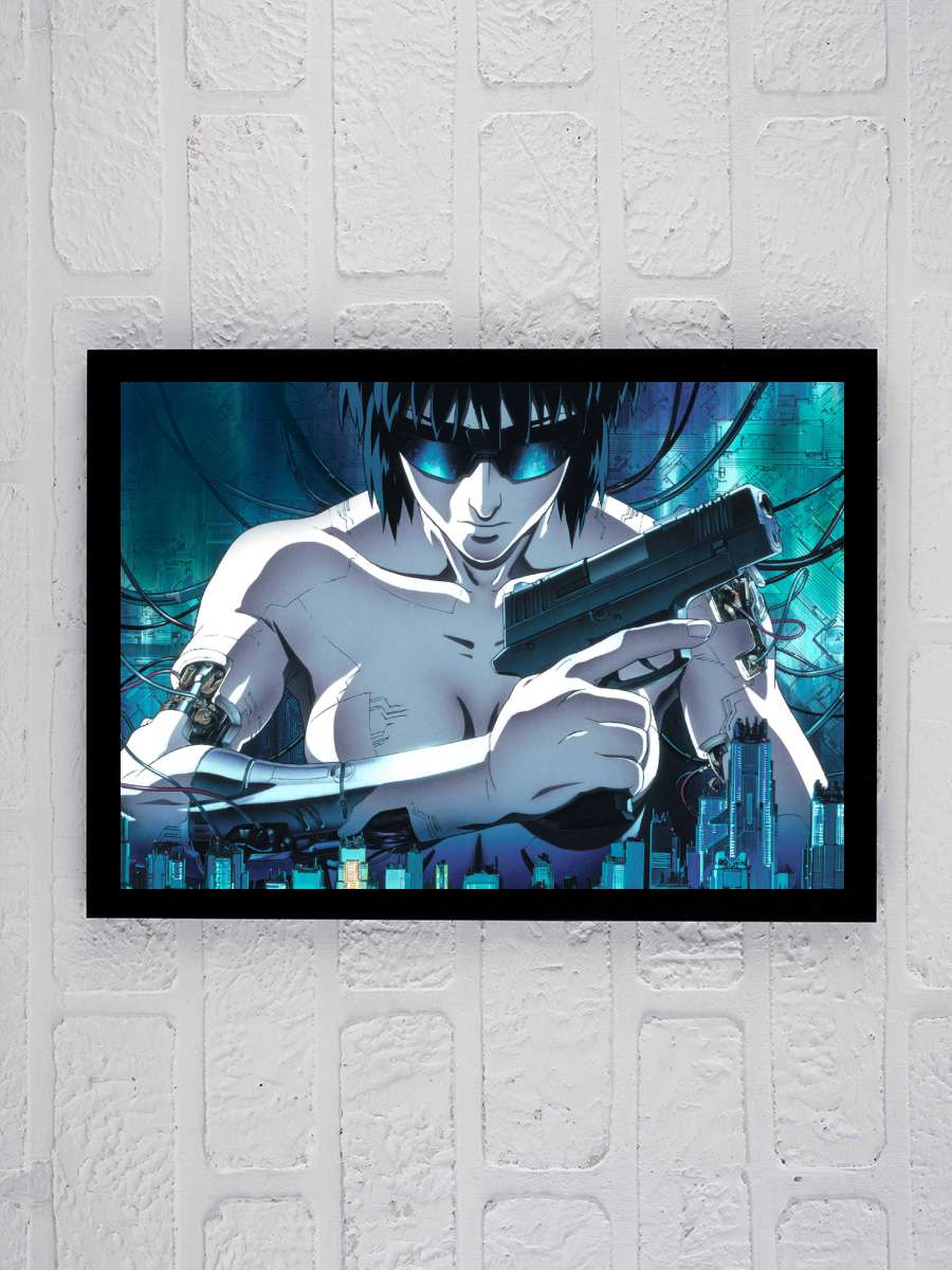 Kabuktaki Hayalet - GHOST IN THE SHELL Film Tablo Siyah Çerçeveli Film Poster Afiş Tablo