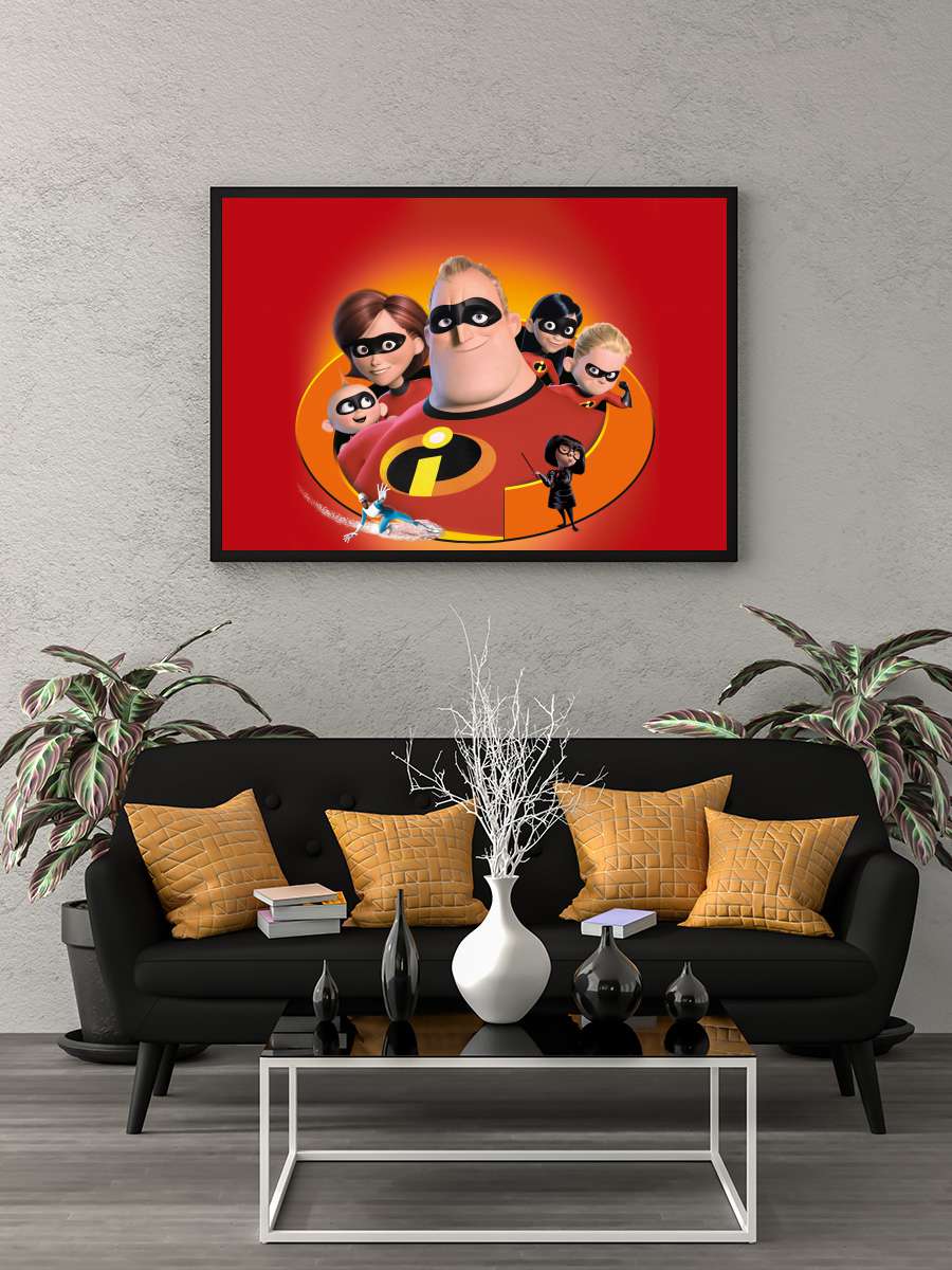 İnanılmaz Aile - The Incredibles Film Tablo Siyah Çerçeveli Film Poster Afiş Tablo