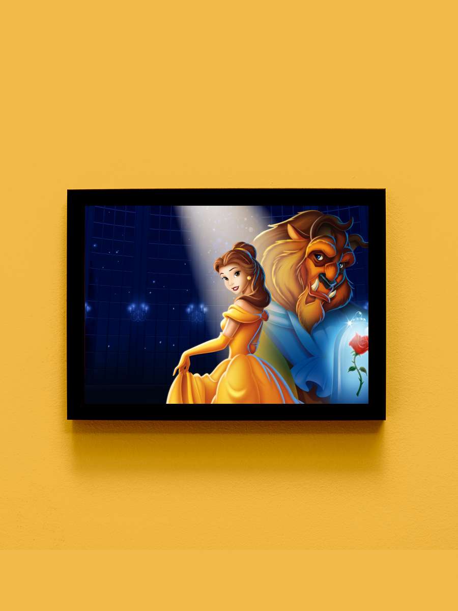 Güzel ve Çirkin - Beauty and the Beast Film Tablo Siyah Çerçeveli Film Poster Afiş Tablo