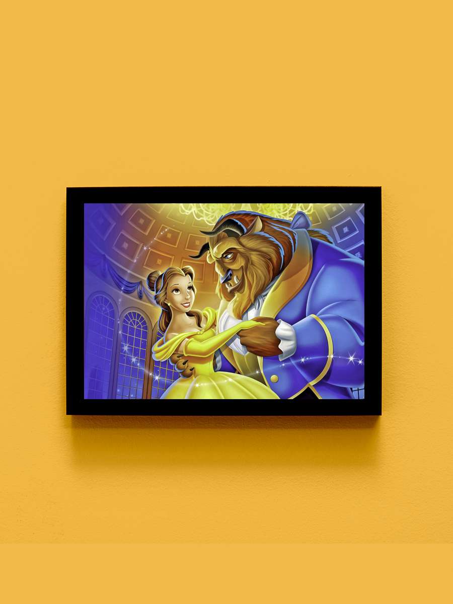 Güzel ve Çirkin - Beauty and the Beast Film Tablo Siyah Çerçeveli Film Poster Afiş Tablo