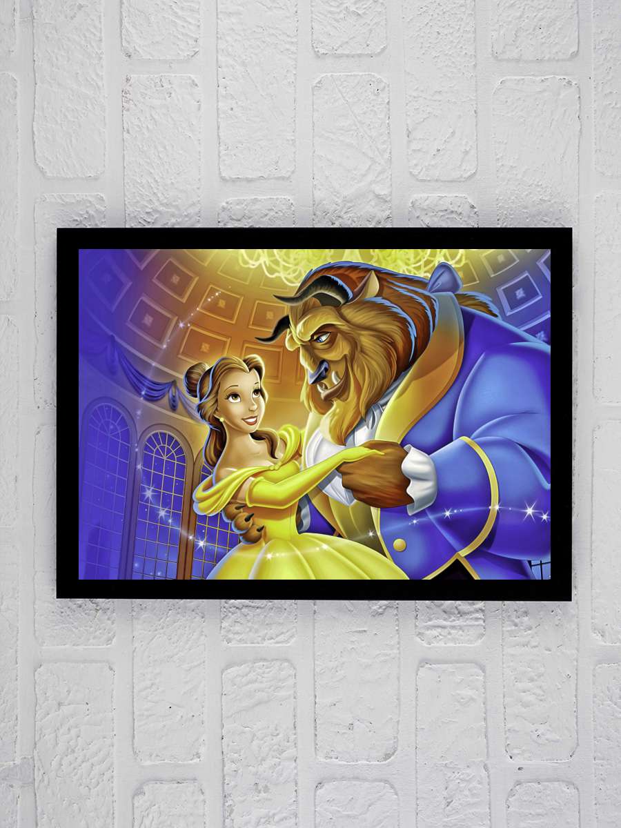 Güzel ve Çirkin - Beauty and the Beast Film Tablo Siyah Çerçeveli Film Poster Afiş Tablo