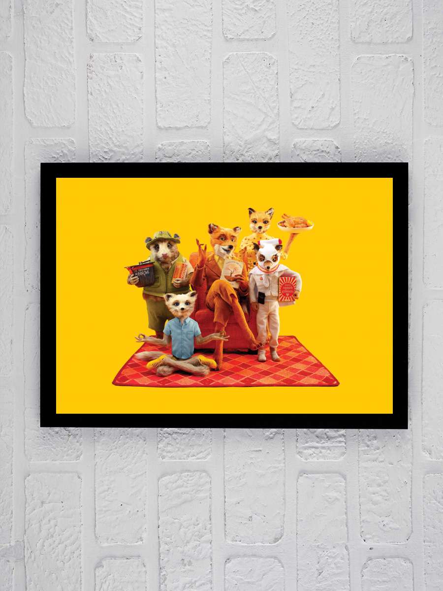 Yaman Tilki - Fantastic Mr. Fox Film Tablo Siyah Çerçeveli Film Poster Afiş Tablo