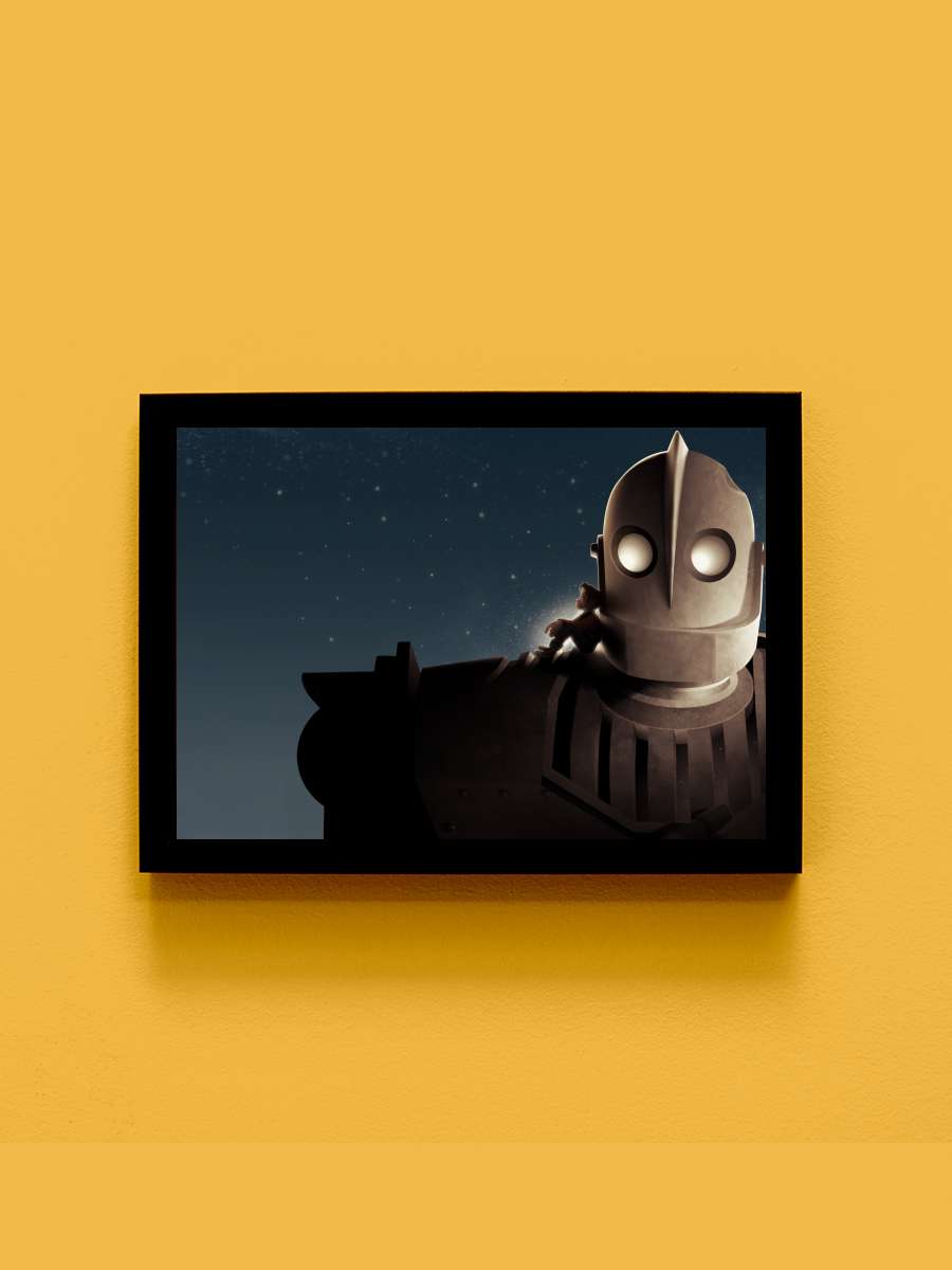 Demir Dev - The Iron Giant Film Tablo Siyah Çerçeveli Film Poster Afiş Tablo